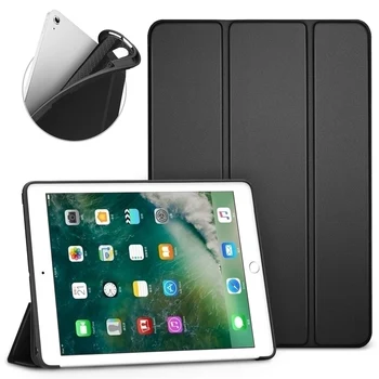 Tablet Case For Apple iPad 5 6 9.7 2017 2018 5 6 Paaudzes A1822 A1823 A1893 A1954 Magnētisko Mīksta Silikona Flip Smart Cover
