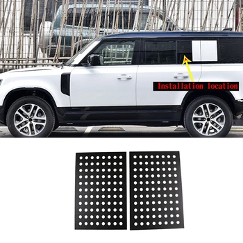 Auto Stils Land Rover Defender 110 2020-2021 Alumīnija Sakausējuma melnā Auto logu sānu stikls aizsardzības panelis Auto Piederumi