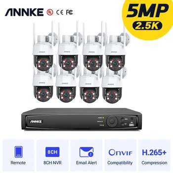 Annke 5MP PTZ Wifi IP Kameras CCTV Komplekti H. 265 Āra AI Cilvēka Auto Izsekošana 20X Tālummaiņa, divvirzienu Audio Drošība un Aizsardzība Kamera