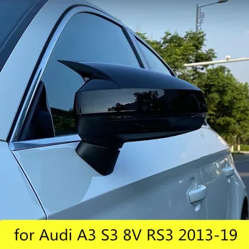 Melni Sānu Spoguļi Klp Pārsegi, Audi A3 S3 8V RS3 2013 2014 2015 2016 2017 2018 2019 Aizstāt (Glancēts Pearl Black)