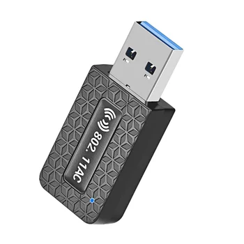 USB Wifi Adapteri 600Mbps 2.4 GHz+5.8 GHz Wifi Uztvērējs 1300Mbps Tīkla Karte USB2.0 Wi-fi ātrgaitas Antenu Wifi Adapteri