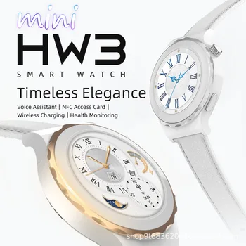 Smart Watch Sieviete Smartwatch Līdz 2023. Jaunu HW3 Mini Apaļa Ekrāna Sieviešu Smart Pulksteņi Bluetooth Zvanu Veselības Uzraudzības rokas Pulkstenis