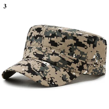Vintage Maskēties Armijas Militārās Cepures Flat Top Beisbola Cepurītes Vīriešiem, Āra Sporta Taktiskie Militārās Cepures Kadets Sauļošanās Cepures