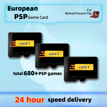 Retroid Kabatas Flip PSP Spēles Karti Plus Rp3+ Eiropas Versija, pilna Kolekcija 680+ Classic Retro Rokas Open Source