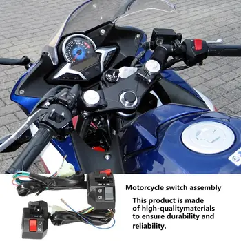 Motocikla Stūres Slēdži Motociklu Slēdzi UZ OFF Pogas Motociklu Stūres Vadības komplekta Maiņa Lampas Taures Signāls