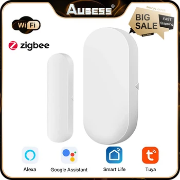 Tuya Smart Home WiFi/Zigbee Durvju Logu Sensors, Garāžas Durvju Detektors Drošības Aizsardzība Smart Dzīves APP Ar Alexa, Google Home