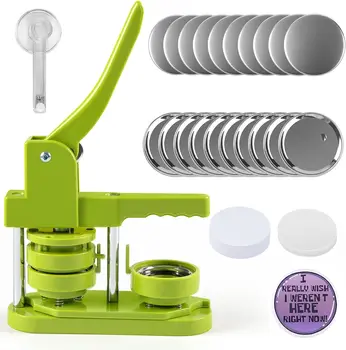 HTVRONT 58mm Pogu Maker Mašīna DIY Nozīmītes Set Pogu Perforators Nospiediet Maker Mašīna ar 110 Gab Pogu Daļas+Apļa Griezējs