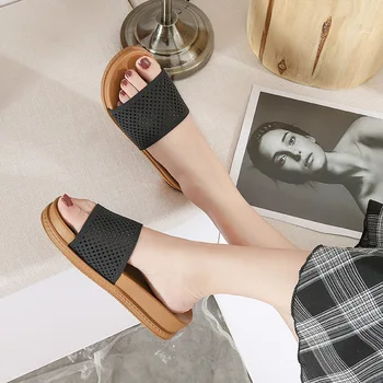 2023 jaunā stila sandales vasarā dāmas čības dzīvoklis čības sieviešu M-2029