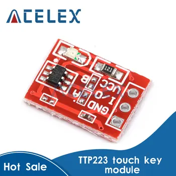 10Pcs TTP223 Pieskarieties Atslēgas Slēdzis Modulis Pieskārienu Kapacitatīvā Pogas Slēdži pašbloķējoši/Ne-Bloķēšanu Capacitive Touch Slēdži