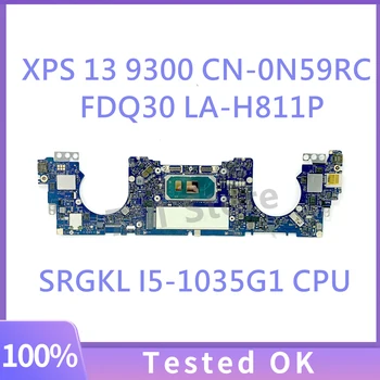 KN-0N59RC 0N59RC N59RC FDQ30 LA-H811P Mainboard PAR XPS 13 9300 Klēpjdators Mātesplatē Ar SRGKL I5-1035G1 CPU 100%, Pilnībā Pārbaudīta OK