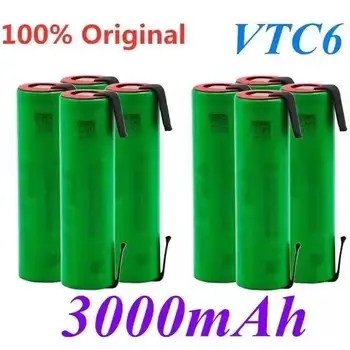 VTC6 3,7 V 3000mAh 18650 Li-ion Akumulators 30A apstiprinājumu Par 18650 Uzlādējams Akumulators US18650 VTC6 Rīkiem Baterijas + Niķeļa plāksnēm,