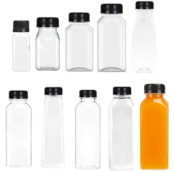 20pcs Tukšs 60ML-300ML Skaidrs, Plastmasas Ūdens Pudeles ar Vāciņiem Atkārtoti Sulu Pudeles, Sulas Dzērienu, Kokteili, Konteineri W/ Piltuves