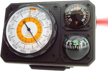 6 - Seši-Function Paneli Instruments, Auto un Kravas automašīnas | Altimetrs, Barometrs, Kompass, Termometrs, LED Gaismas, Signāls Spogulis