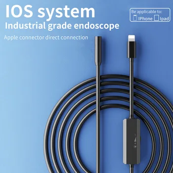 Endoskopu, Fotokameras, Par APPLE iPhone Zibens 8MM Automašīnām Endoskopiskās IP68 Ūdensnecaurlaidīga 8 Led Borescope Pārbaudes iPhone14 iPad iOS