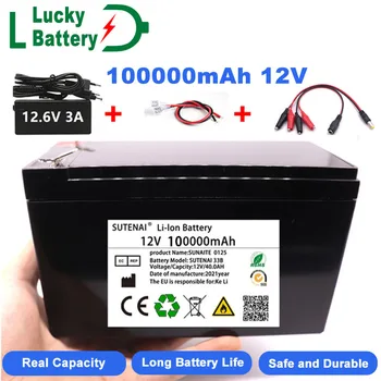 Laimīgs Li Jonu 18650 Akumulatora Elektriskā Transportlīdzekļa Litija Baterija 3S 12V 50Ah 100Ah Iebūvēts BMS 30A lielas Strāvas