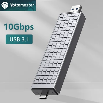 Yottamaster Dual Protokoli M. 2 SATA NVME Kameras USB A-C Tips SSD Ārējo Lietu HD Cietā Diska Vāciņu M2 Gen2 Storage Box for PC
