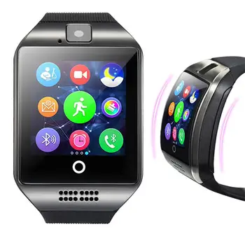 Touch Screen Q18 Smart Skatīties Bezvadu Ierīci, kas Atbalsta SIM TF Kartes Pedometrs Miega Vīriešiem Saprātīga Smartwatches