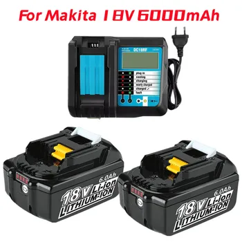 6000mAh BL1860 Rezerves Baterija 18V, Makita Baterijas, Litija-jonu Akumulatoru Makita 18v akumulatora BL1840 Bl1830 Bl1850