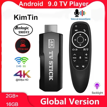 X96S PRO 4K Android 9.0 Tv Stick Amlogic S905Y2 Četrkodolu LPDDR4 2GB 16.G Mini PC 2.4 G 5G Wifi BT4.2 1080P HD Miracast TV Dongle