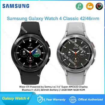 Samsung Galaxy Watch4 Classic Smartwatch 42mm/46mm Super AMOLED Ekrāns, Smart Skatīties Asins Skābekļa sirdsdarbība Pasākums GPS Skatīties