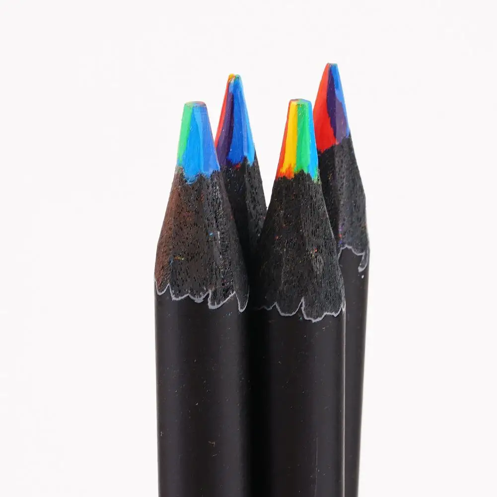 12pcs Koncentrisks Slīpums Varavīksnes Zīmulis, krāsu zīmuļi Crayones Krāsainu Mākslas Glezniecības Krāsainu Zīmuļi krāsainie zīmuļi krāsu Zīmuļus Bērniem