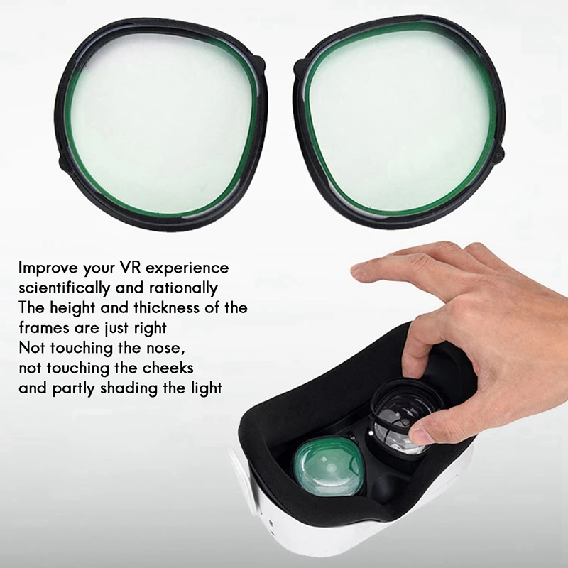2X Par Oculus Quest 2 Anti Zilā Gaisma Magnētisko Brilles Objektīvs Ar Rāmi Aizsardzības VR Austiņas, Aksesuāri(0 Grādu)