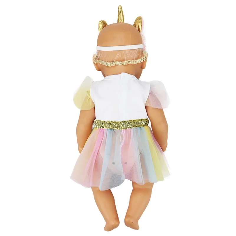 43cm Piedzimis Jauns Mazulis Lelle Drēbes Unicorn Poniju Lelle, Apģērbs, Pidžamas Uzstādīt 18 Collu Lelle Drēbes, Bērnu Dzimšanas dienas Dāvanu Meitenītei