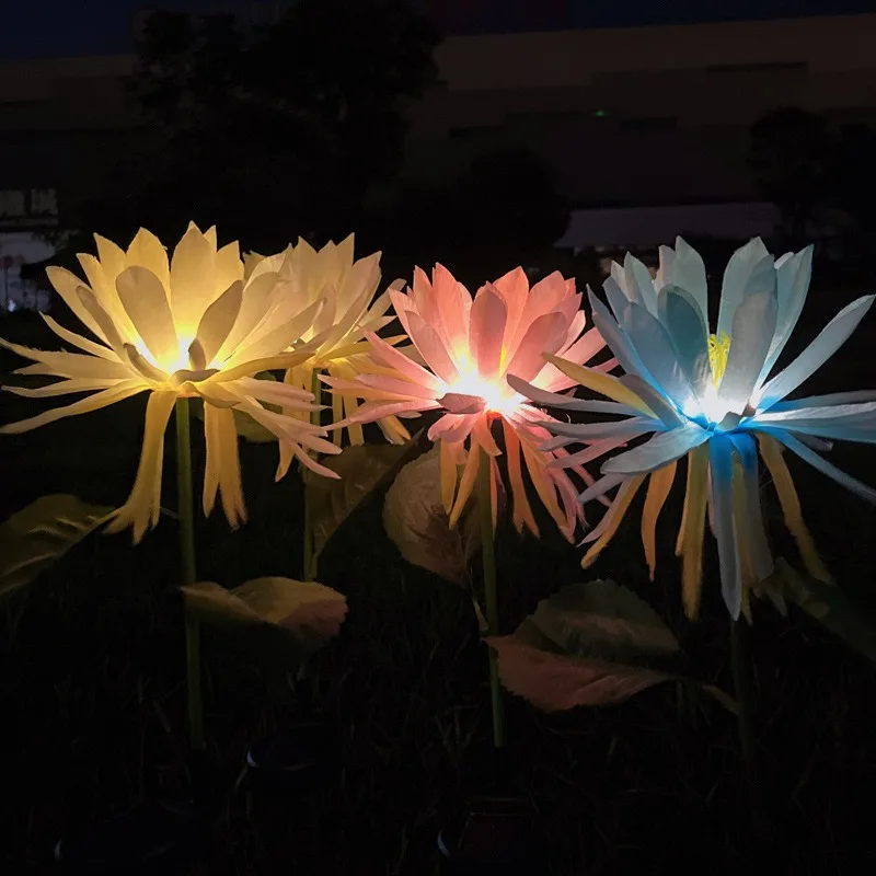 4gab Dārza Ārā Saules Epiphyllum Gaismas Pagalmu, Zālienu Puse Parka Puses Festivālos Dekori Grīdas Seguma LED Ainavu Lampas