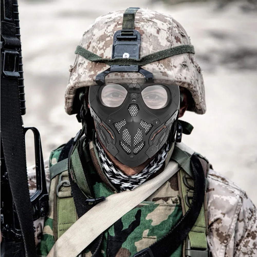 Airsoft Maskas Taktikas Peintbola Lurker Elpojošs PC Lēcu Aizsargājošo Masku Jomā Medību Militāro Šautene, Gaisa Pistoli CS Šaušanas Maska