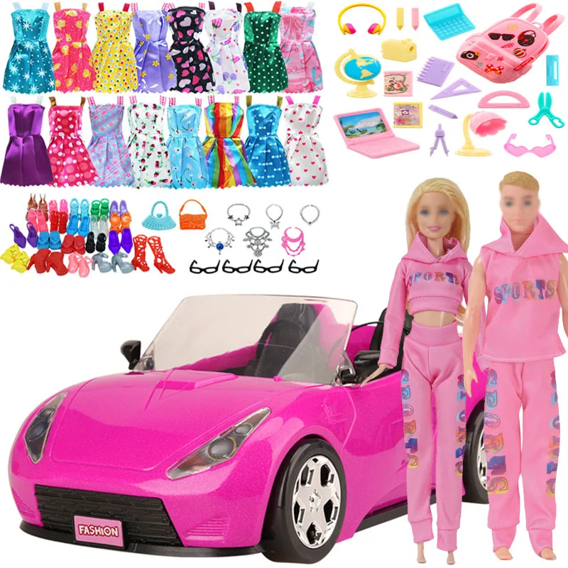 Automašīnas Rotaļlietas Miniatūra leļļu Namiņš Piederumi 30cm Meitenes Zēns Bērniem Automašīnas Modeli, Barbie, Lelles Ceļojuma Bērnu Spēli Dzimšanas dienas Dāvana