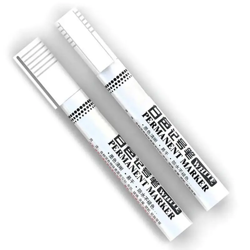 Balts Pastāvīgu Pildspalvu Akrila Baltās Krāsas Pildspalvu Ar Ūdensizturīgu Super Kompakts Balto Tinti DIY Glezniecības Māksla Uz Stikla, Akmens, Papīra, Metāla