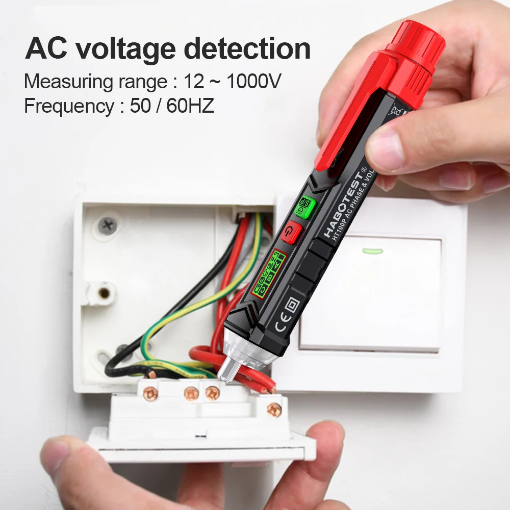 HABOTEST Voltage Detector Tester Sprieguma Indikators bezkontakta Smart Elektriskie Testeri GMD Elektriķis Rīku Pārtraukuma, Iecirkņa Meklētājs