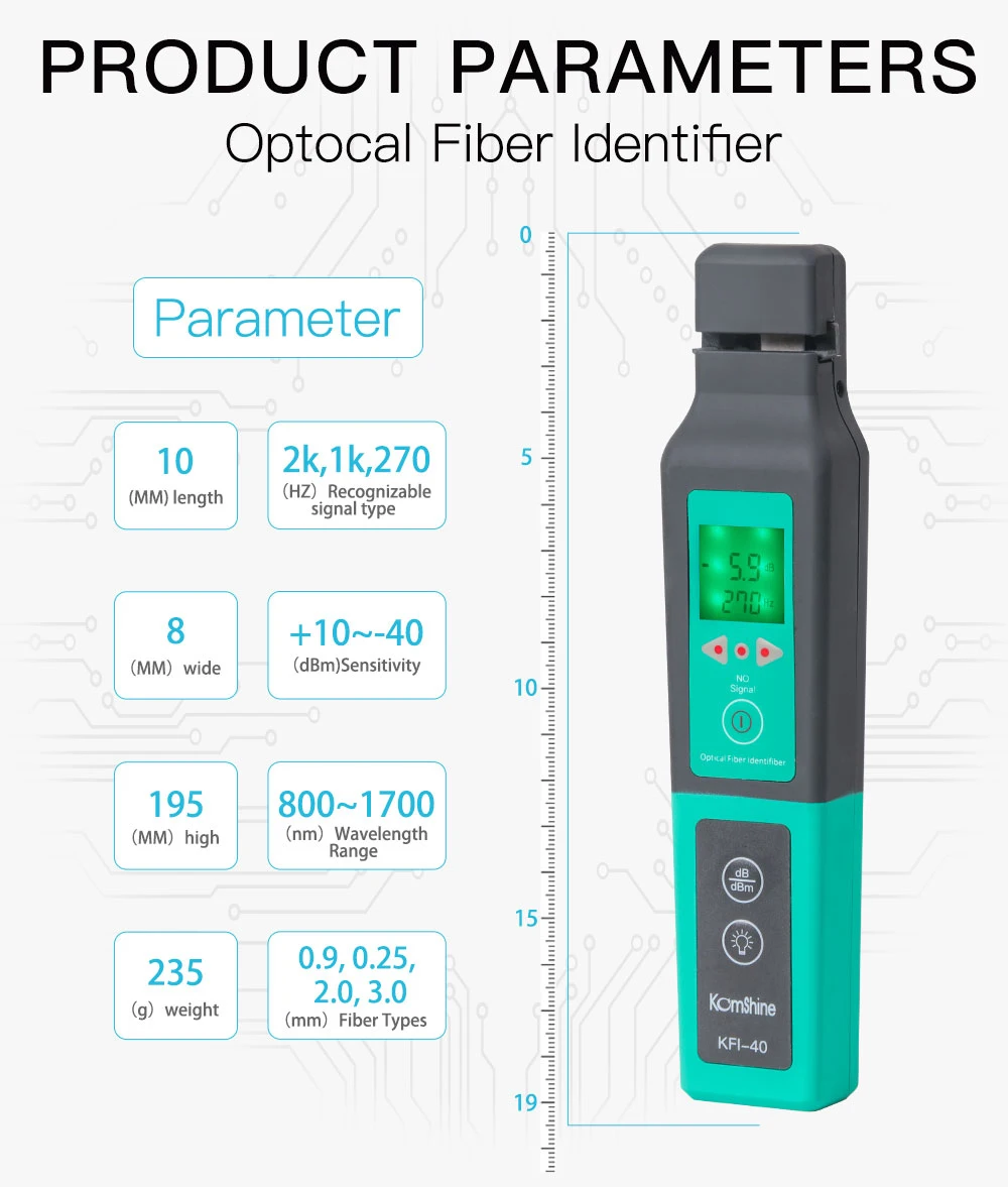 KFI-40 Live Fiber Optisko Identifikators Komshine KFI-40 ar LED Displeju Identifikācijas virzienā pārtraukuma pārbaudītājs FTTH Testēšanas Rīks