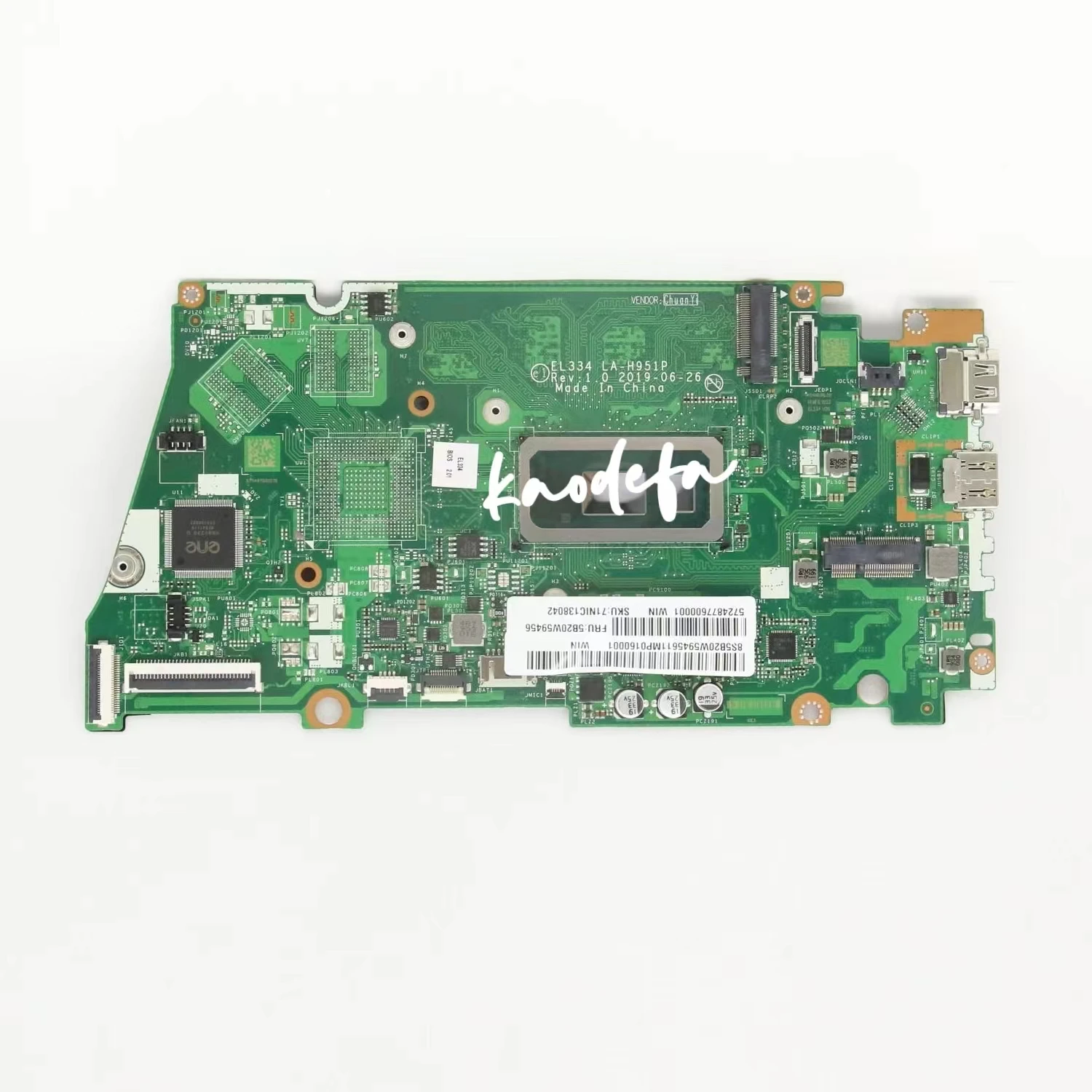 LA-H951P Mainboard Lenovo Ideapad S340-13IML Laptop Pamatplates CPU: I5-10210U I7-10510U ATMIŅA: 8GB/ 16GB DDR4 100% Testa OK