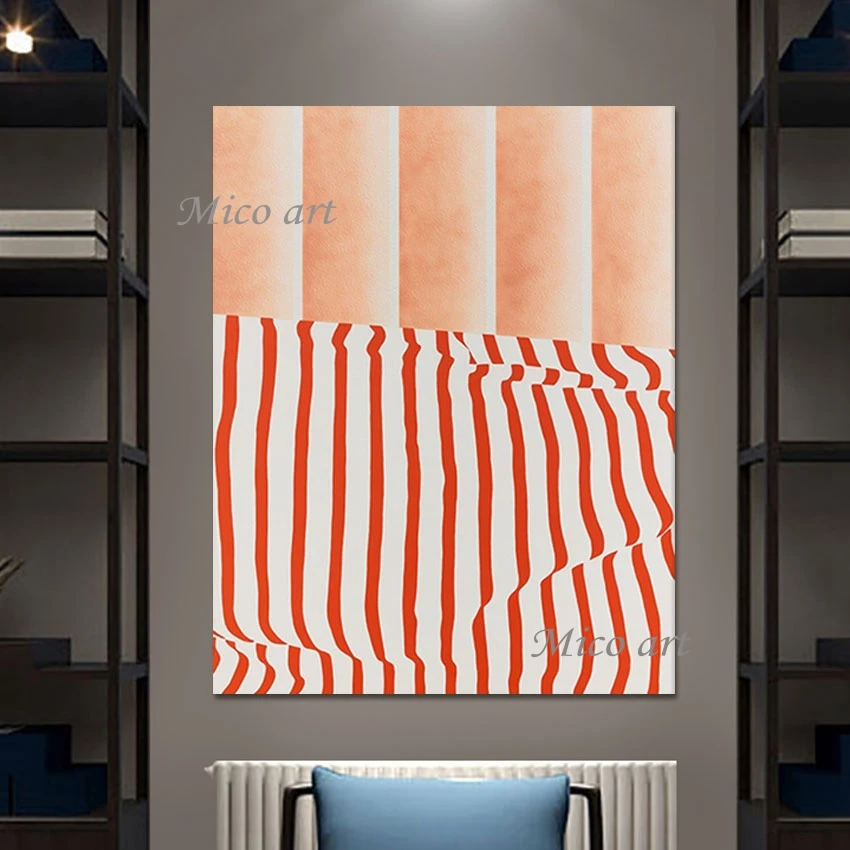 Mākslas Apdare Abstraktā Audekls Gleznošanai Mākslas Viesnīcas Bez Rāmīša Sarkana Švīka Dizaina Stilu Zīmēšanas Sienas Attēlu Guļamistabai