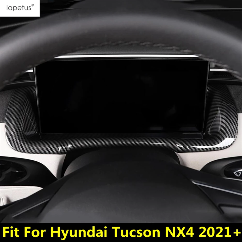 Paneļa Instrumentu Rāmja Apdare Vāku Apdari Par Hyundai Tucson NX4 2021-2023 ABS Oglekļa Šķiedras / Matēts Interjera Aksesuāri
