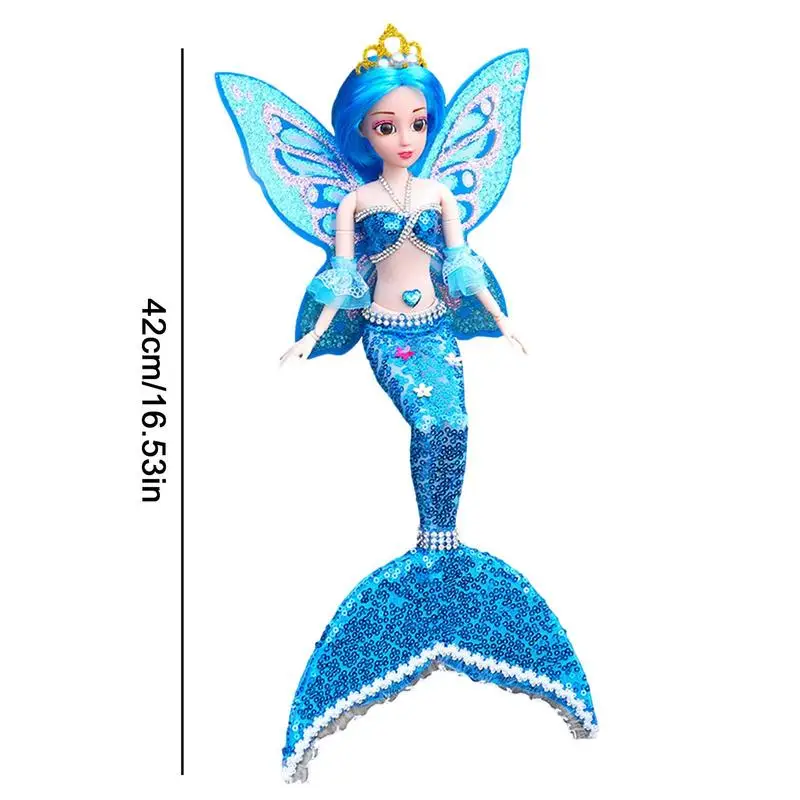 Rotaļlietas Meitenēm Princese Ūdens Rotaļlietas Lelle Saģērbt Rotaļlietas Ar Sequin Zivs Astei Līdzīgs & Svārki Bērniem Rotaļlietas Meitenēm Dzimšanas Dienas Dāvanas