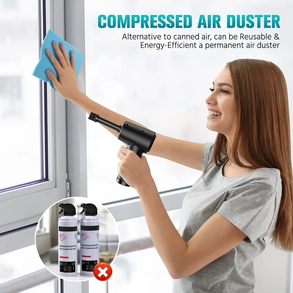 Saspiesta Gaisa Duster-51000RPM-Tastatūras-Apkopēja - Labi Aizstāt ar Saspiestu Gaisu, Var Atkārtoti izmantojams Ne Konservu Gaisa Duster