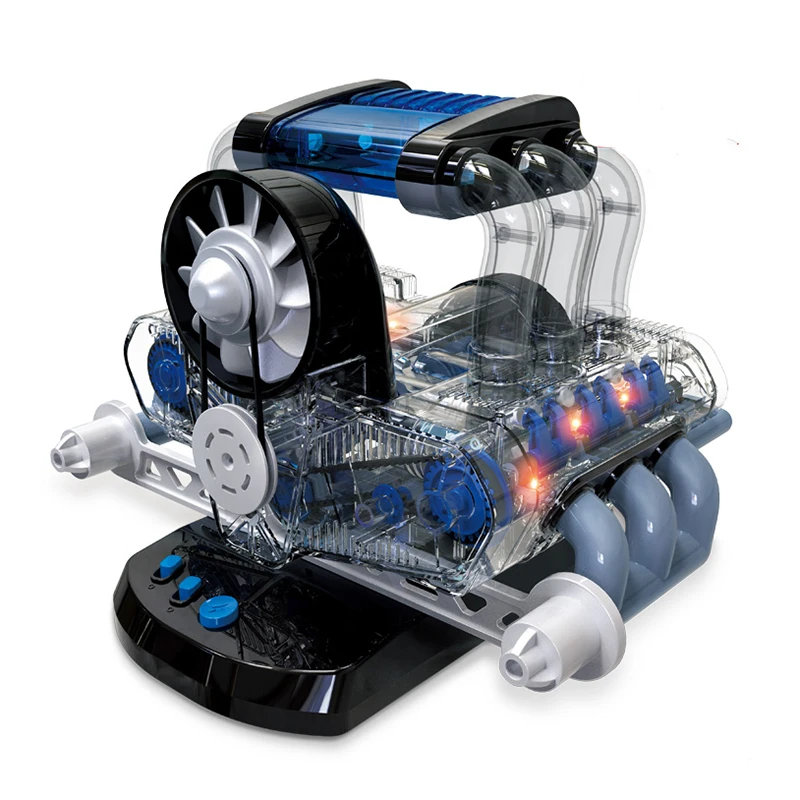 Sešu Cilindru Auto Dzinēja Modelis F6 StartableModel DIY Montāžas Komplekts Dāvanu Zēni Meitenes Izglītības Rotaļlietas