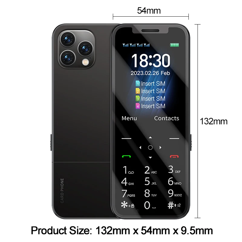 SOYES A6 4 SIM Kartes Gaidīšanas Vienlaicīgi GSM 2G Mini Mobilo Telefonu 2.4