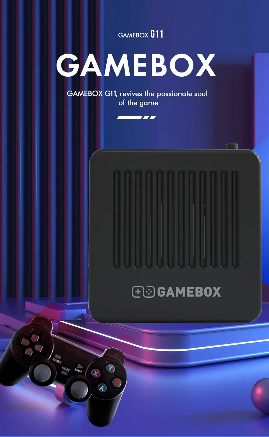 Usc-11 GAMEBOX Duālās Sistēmas Android 10000+, Retro, Video Spēļu Konsolēm HD TV Spēle Atskaņotājs Bezvadu Kontrolieri PSP Arkādes Spēles