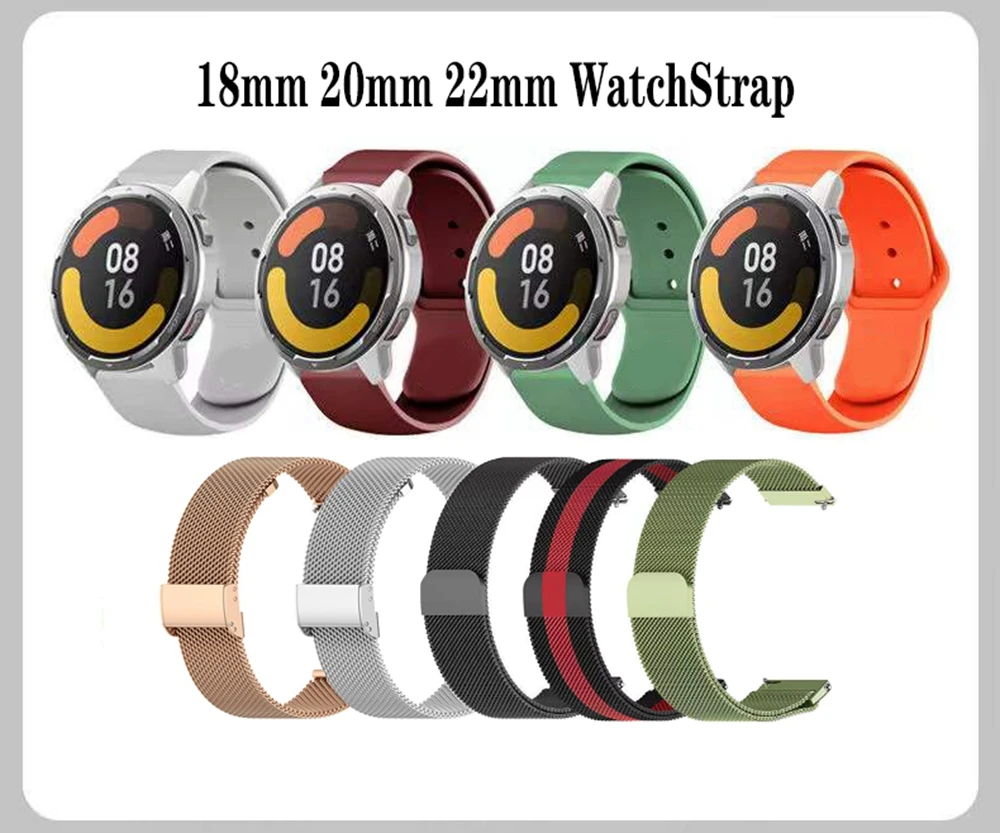 Watchband Par Xiaomi Skatīties S1 Aktīvs/Mi Skatīties krāsu 2 Smartwatch Band Aproce Par Xiaomi Skatīties Neilona, Silikona Siksna Milanese