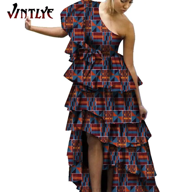 Āfrikas Sieviešu Tērpiem, Pie Pleca Vakara Kleitas Āfrikas Dashiki Kāzas, Balles Kleitas Cupcake Kleita Abaya Dāmu Apģērbu WY6175