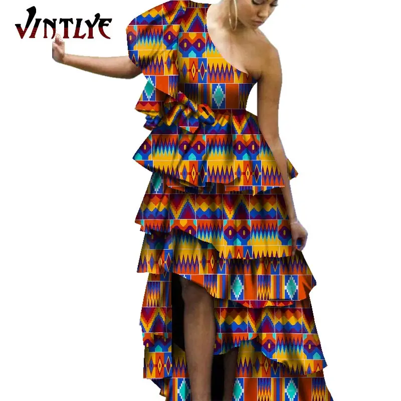Āfrikas Sieviešu Tērpiem, Pie Pleca Vakara Kleitas Āfrikas Dashiki Kāzas, Balles Kleitas Cupcake Kleita Abaya Dāmu Apģērbu WY6175