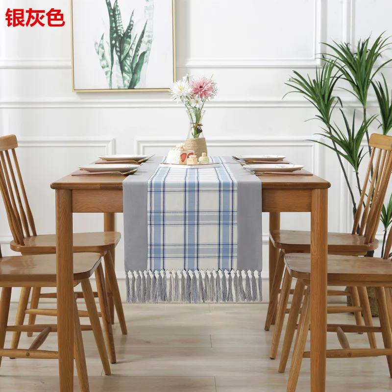 Ķīnas klasiskā režģu mājas pušķis gulta karoga divslāņu kokvilnas un lina tējas galda tējas galda karogu